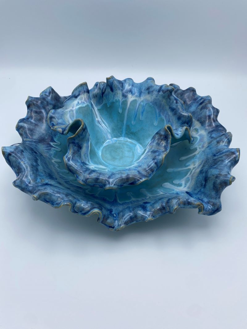 Blue Flutter Bowl Set