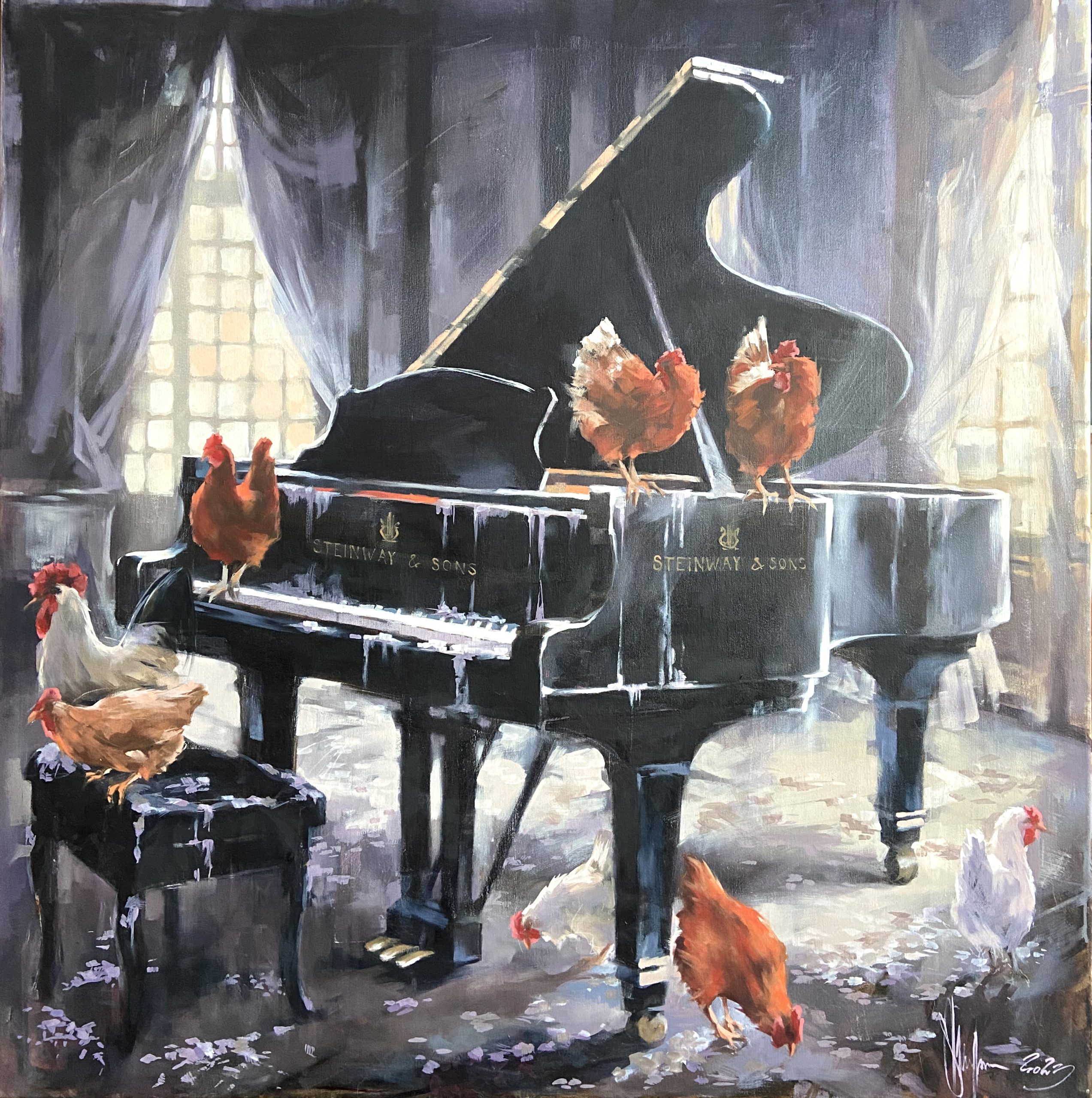 Original still life oil painting by Igor Shulman -  Unwritten Music